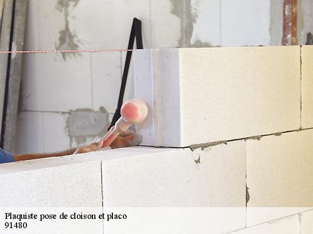 Pose de cloison