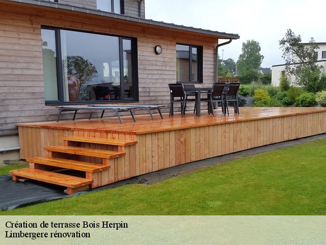 Création de terrasse  bois-herpin-91150 Limbergere rénovation